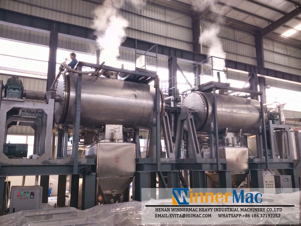 Rotary vacuum harrow dryer